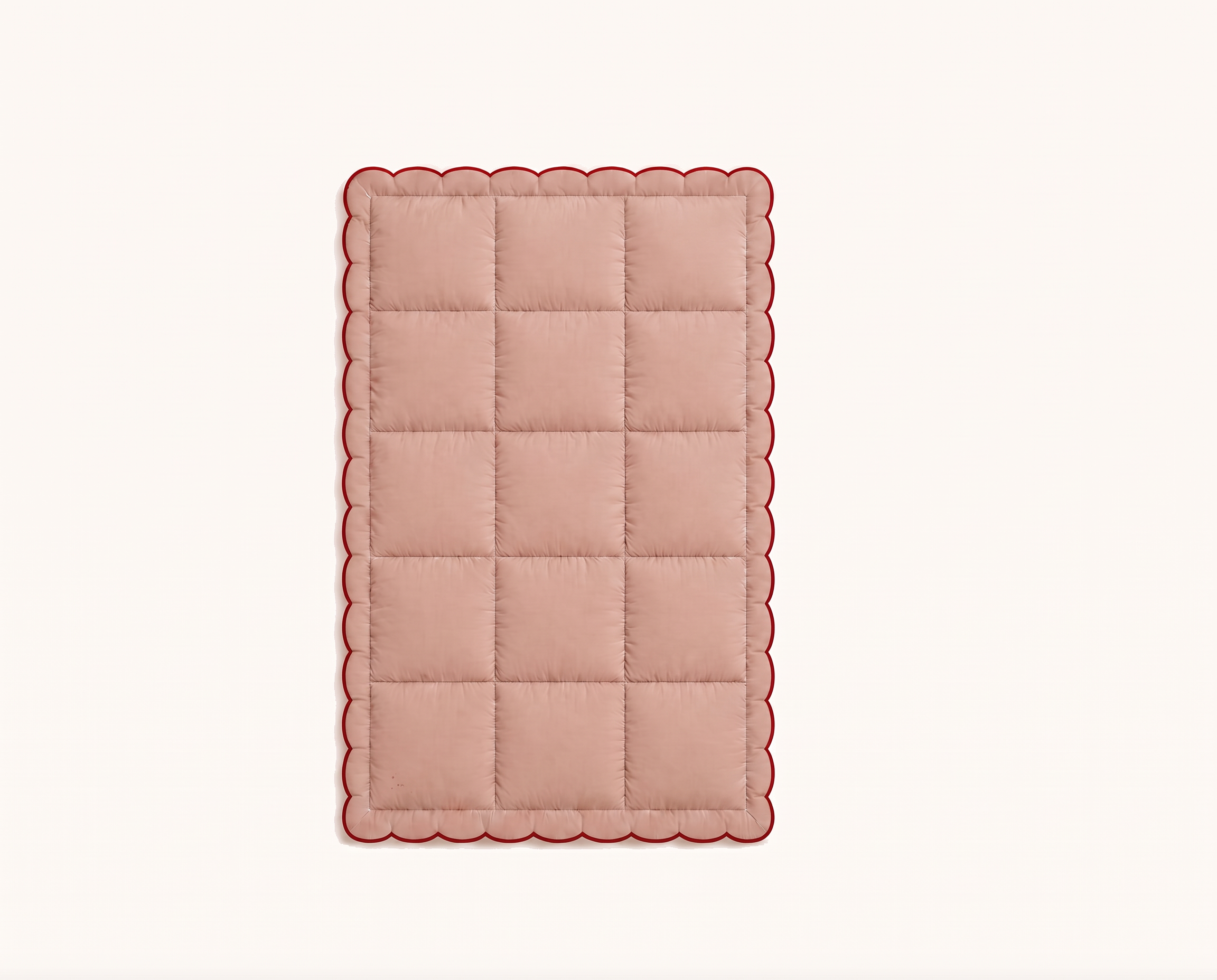 Kinder Daunendecke, Rosé mit rotem Rand
